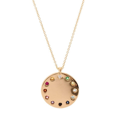 14 KARAT GOLD MULTI COLOR NECKLACE - Tapper's Jewelry 
