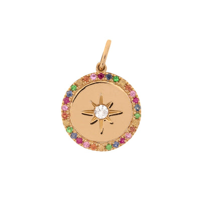 14 KARAT GOLD MULTI COLOR PENDANT - Tapper's Jewelry 