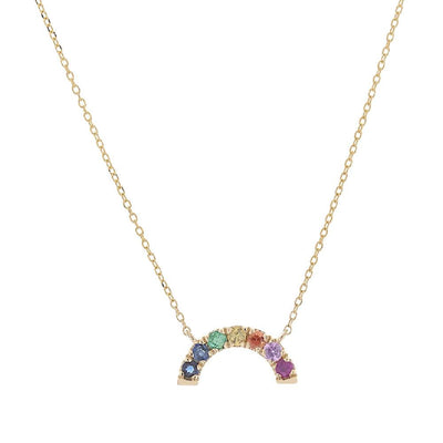 14 KARAT GOLD, RUBY, EMERALD AND SAPPHIRE NECKLACE - Tapper's Jewelry 