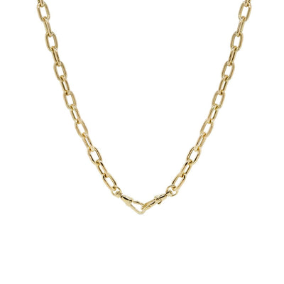 14 KARAT YELLOW GOLD EXTRA LARGE SQUARE OVAL LINK CHAIN NECKLACE - Tapper's Jewelry 