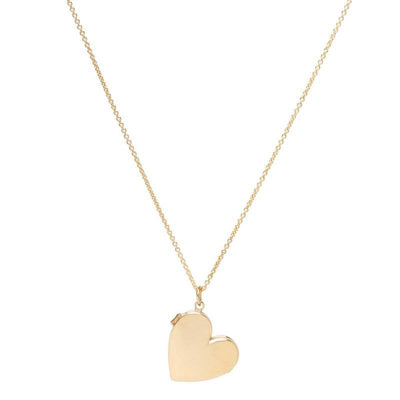 14 KARAT YELLOW GOLD HEART LOCKET CHAIN NECKLACE - Tapper's Jewelry 
