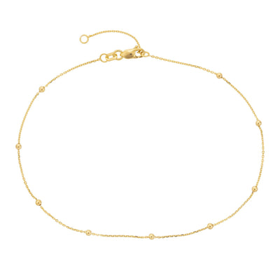 14K GOLD ANKLE BRACELET - Tapper's Jewelry 
