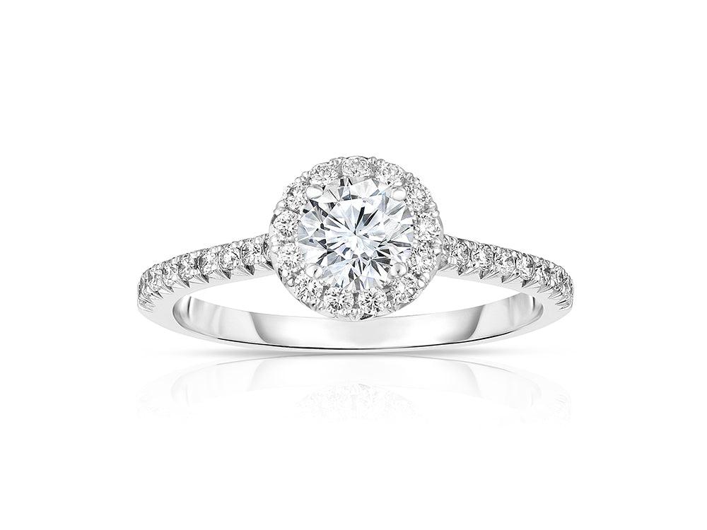14k yellow gold flower diamond unique engagement ring wedding ring