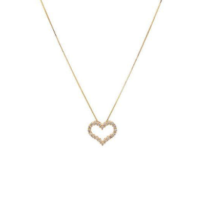 14K GOLD DIAMOND HEART PENDANT - Tapper's Jewelry 