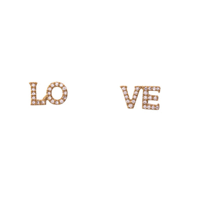 14K GOLD LOVE DIAMOND EARRINGS - Tapper's Jewelry 