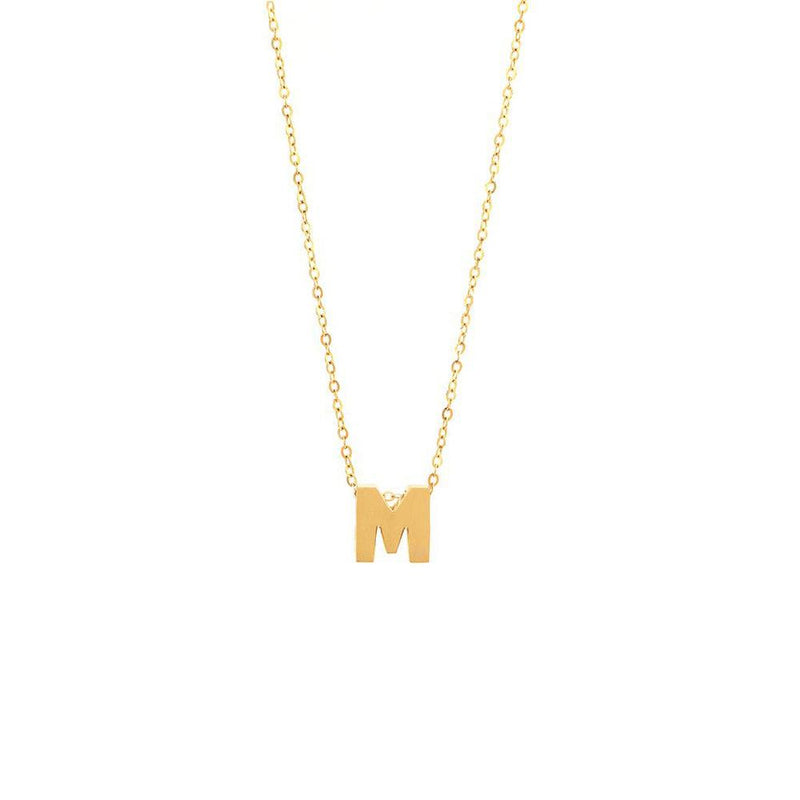 14K Gold Plated Initial Necklace for Men Women Square Letter Pendant  Necklace Jewelry Birthday Anniversary Mother's Day Father's Day Gifts Letter  V Pendant - Walmart.com