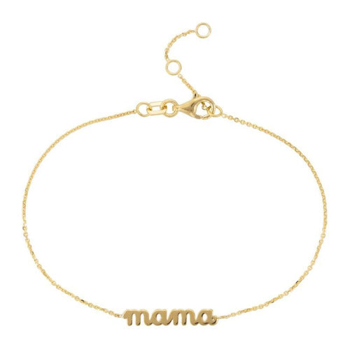 14K Yellow Gold 'Mama' Bracelet