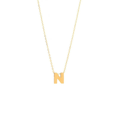 14K GOLD N INITIAL NECKLACE - Tapper's Jewelry 