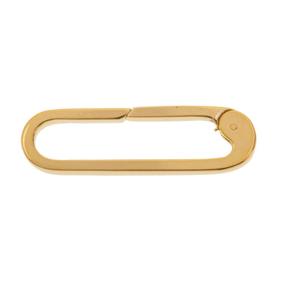 14K GOLD OVAL PUSH CLASP - Tapper's Jewelry 