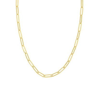14K GOLD PAPER CLIP CHAIN - Tapper's Jewelry 