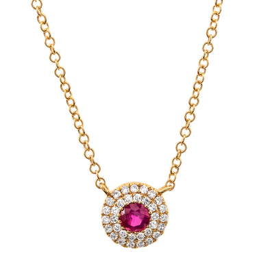 14K GOLD RUBY AND DIAMOND NECKLACE - Tapper's Jewelry 