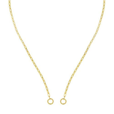 14K GOLD SPLIT PAPER CLIP CHAIN - Tapper's Jewelry 