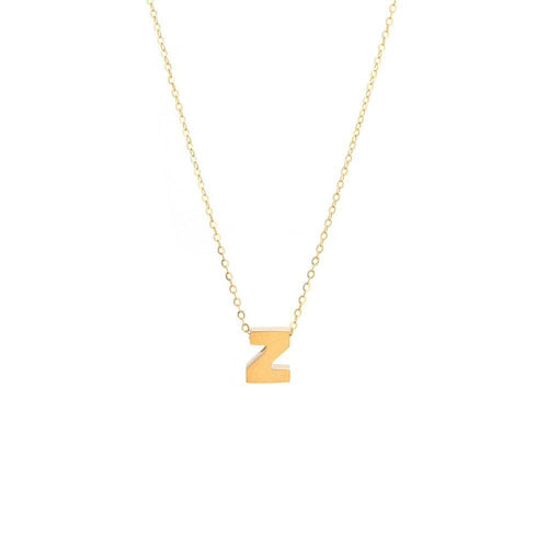 14K Yellow Gold Initial 'Z' Necklace