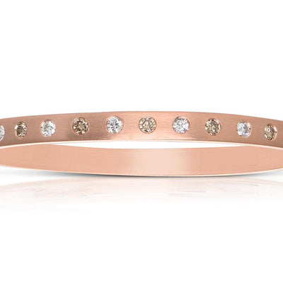 14K Rose Gold Brown Diamond and Diamond Bracelet - Tapper's Jewelry 