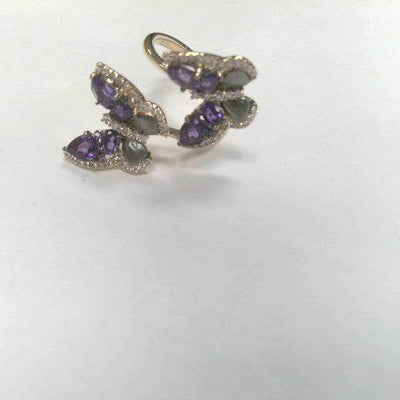 14K Rose Gold Diamond and Amethyst  Ring - Tapper's Jewelry 