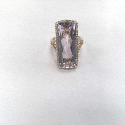 14K Rose Gold Diamond and Amethyst  Ring - Tapper's Jewelry 