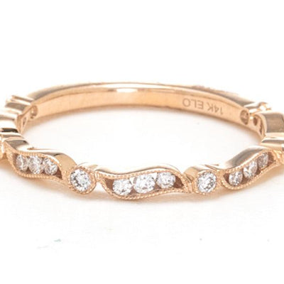 14K Rose Gold Diamond Band - Tapper's Jewelry 