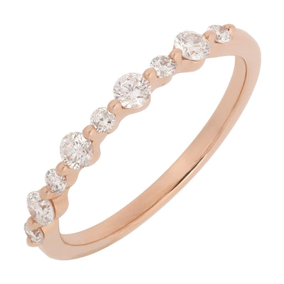 14K Rose Gold Diamond Band - Tapper's Jewelry 
