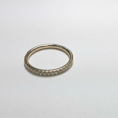 14K Rose Gold Diamond Band