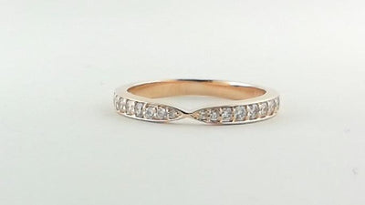 14K Rose Gold Diamond Band
