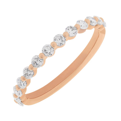 14K Rose Gold Diamond Band - Tapper's Jewelry 