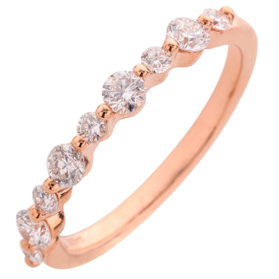14K Rose Gold Diamond Band - Tapper's Jewelry 