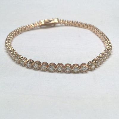 14K Rose Gold Diamond Bracelet - Tapper's Jewelry 