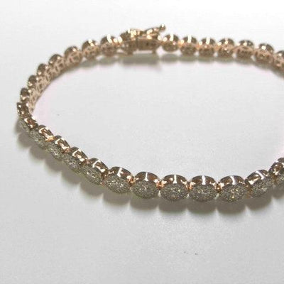 14K Rose Gold Diamond Bracelet - Tapper's Jewelry 