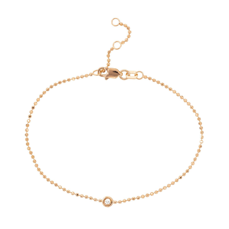 Order GLAMIRA Bracelet Contextualization in Round cut 0.1 Carat 14k Rose  Gold White sapphire | GLAMIRA.in