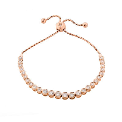 14K Rose Gold Diamond Bracelet - Tapper's Jewelry 
