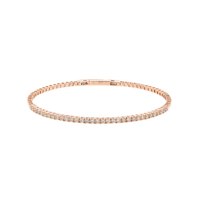 14K Rose Gold Diamond Bracelet - Tapper's Jewelry 