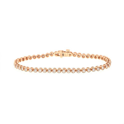 14K ROSE GOLD DIAMOND BRACELET - Tapper's Jewelry 