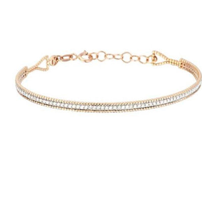 14K ROSE GOLD DIAMOND BRACELET - Tapper's Jewelry 