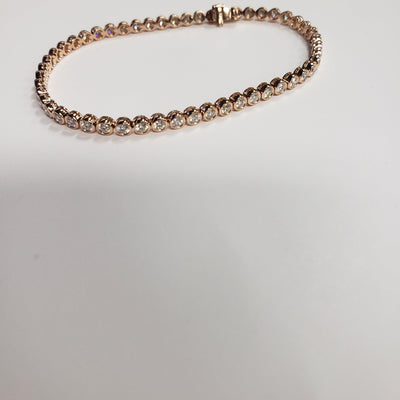 14K Rose Gold Diamond Bracelet