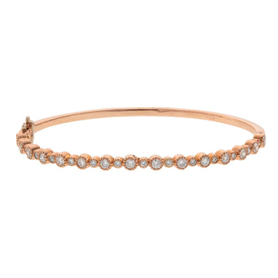 14K Rose Gold Diamond Bracelet - Tapper's Jewelry 