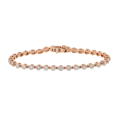 14K ROSE GOLD DIAMOND BRACELET