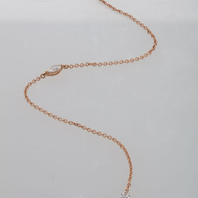 14K ROSE GOLD DIAMOND NECKLACE - Tapper's Jewelry 