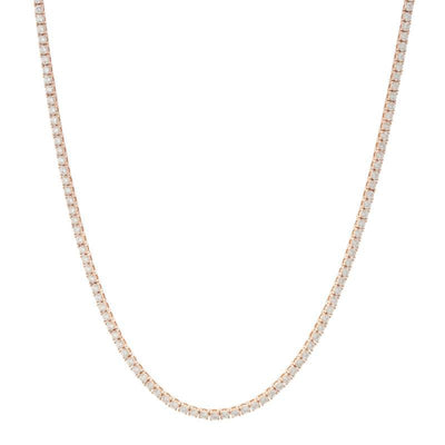 14K Rose Gold Diamond Necklace - Tapper's Jewelry 