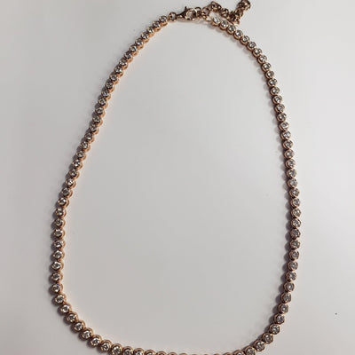 14K Rose Gold Diamond Necklace