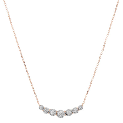 14K Rose Gold Diamond Necklace - Tapper's Jewelry 