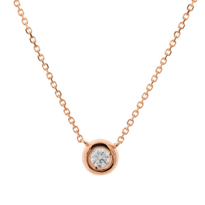 14K ROSE GOLD DIAMOND PENDANT NECKLACE - Tapper's Jewelry 