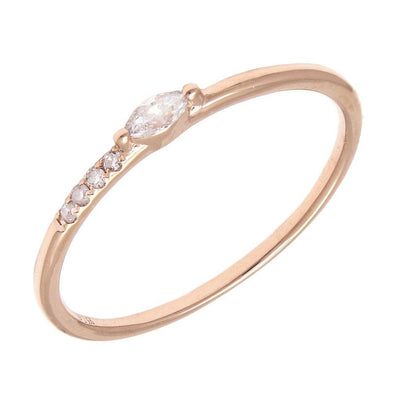 14K ROSE GOLD DIAMOND RING - Tapper's Jewelry 