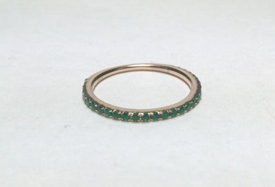 14K Rose Gold Emerald Band - Tapper's Jewelry 