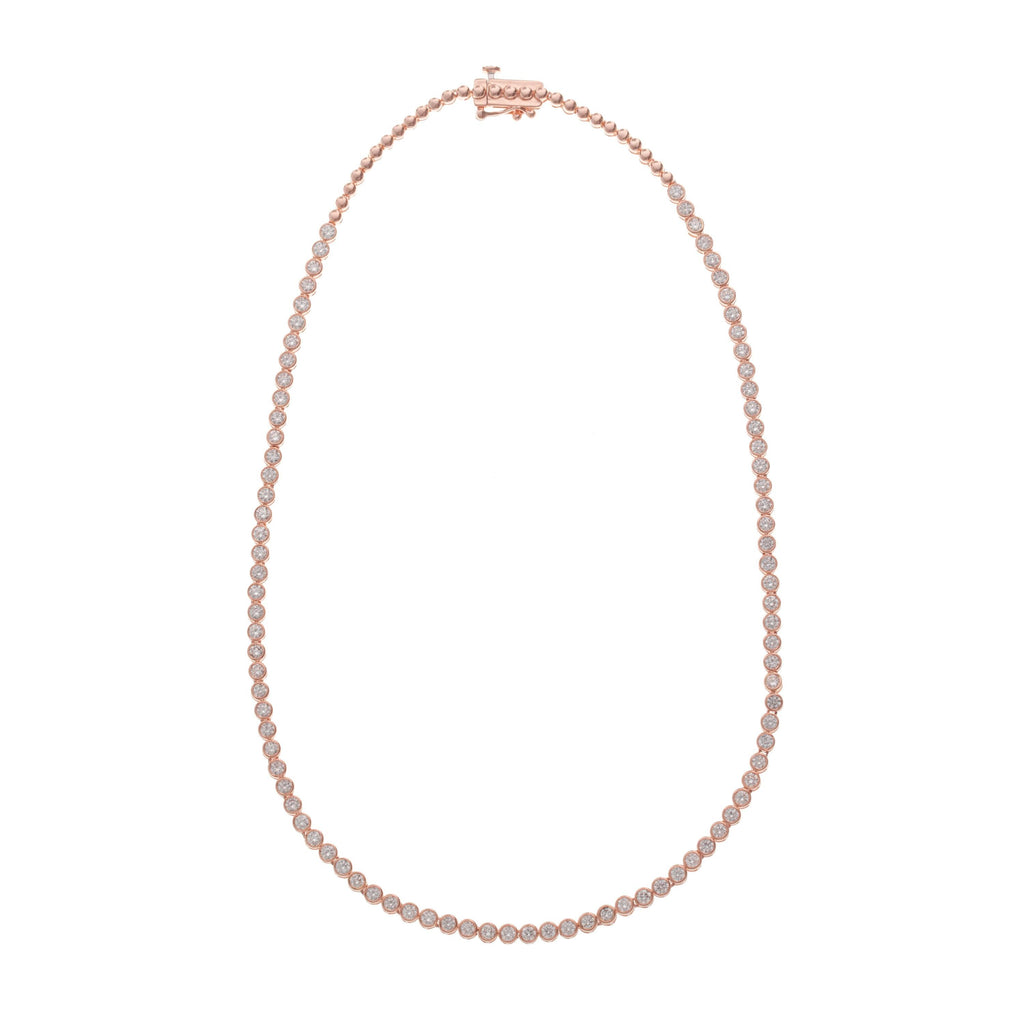 As If Adjustable Diamond Choker Necklace 3.33 CTW 14K Rose Gold