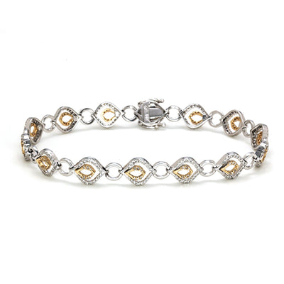 14K TWO-TONE DIAMOND BRACELET - Tapper's Jewelry 