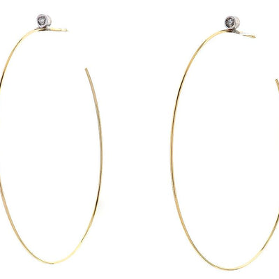 14K Two-Tone Diamond Earrings - Tapper's Jewelry 