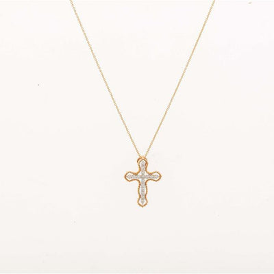 14K Two-Tone Diamond Necklace - Tapper's Jewelry 