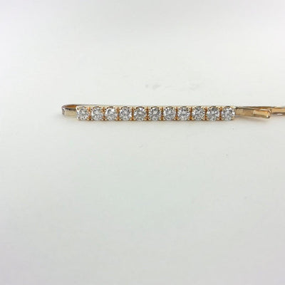 14K Two-Tone Diamond Pin - Tapper's Jewelry 
