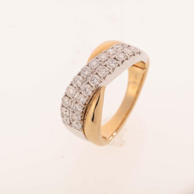 14K Two-Tone Diamond Ring - Tapper's Jewelry 