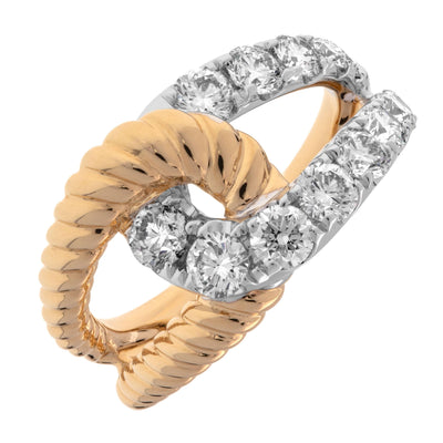 14K Two-Tone Diamond Ring - Tapper's Jewelry 